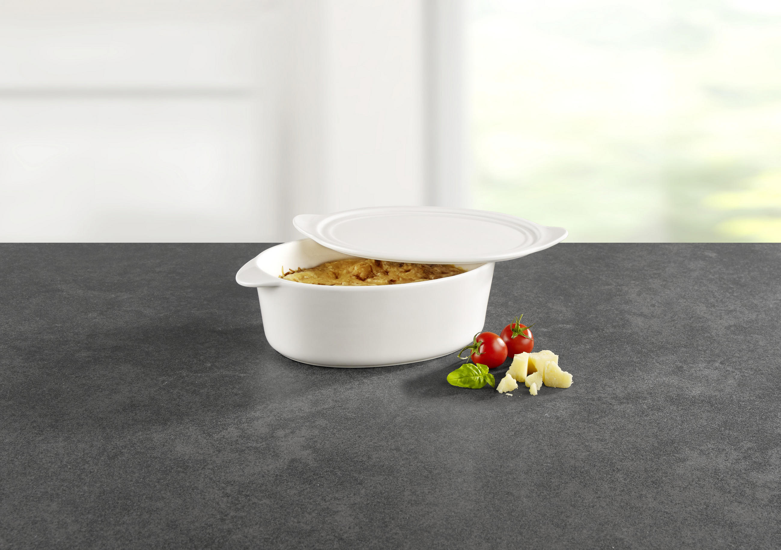 AUFLAUFFORM 26,3/17,3/8,7 cm   - Weiß, Basics, Keramik (26,3/17,3/8,7cm) - Homeware Profession.