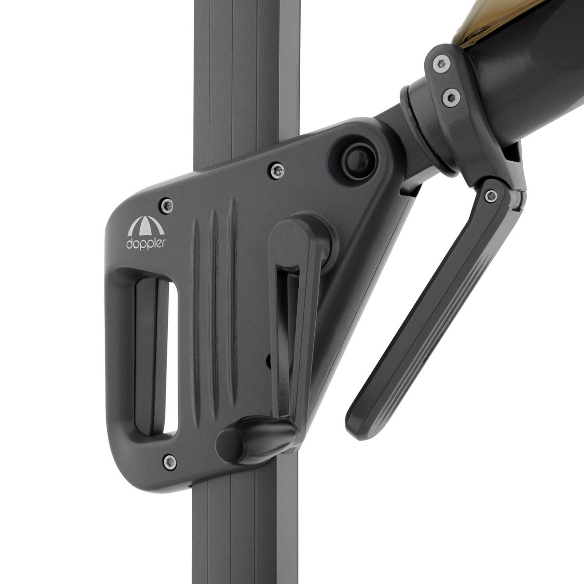 AMPELSCHIRM 310 cm Anthrazit, Sandfarben  - Sandfarben/Anthrazit, Basics, Textil/Metall (310cm) - Doppler