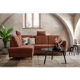 ECKSOFA in Chenille Rostfarben  - Rostfarben/Schwarz, MODERN, Holz/Textil (184/241cm) - Carryhome