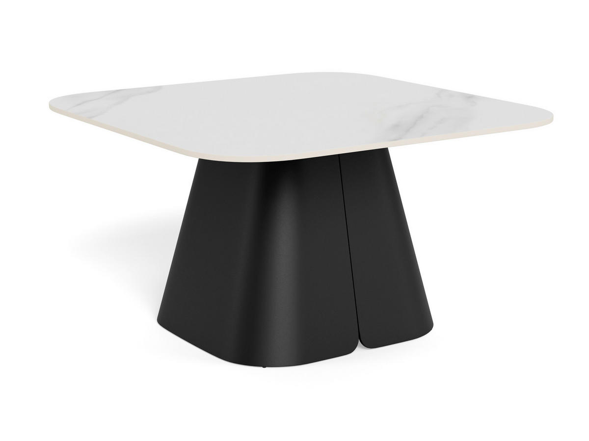 SOFFBORD i metall, keramik 80/80/45 cm  - vit/svart, Design, metall/keramik (80/80/45cm) - MID.YOU