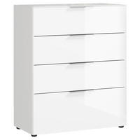KOMODA, biela, 83/102/42 cm - čierna/biela, Modern, kov/kompozitné drevo (83/102/42cm) - Premium Living