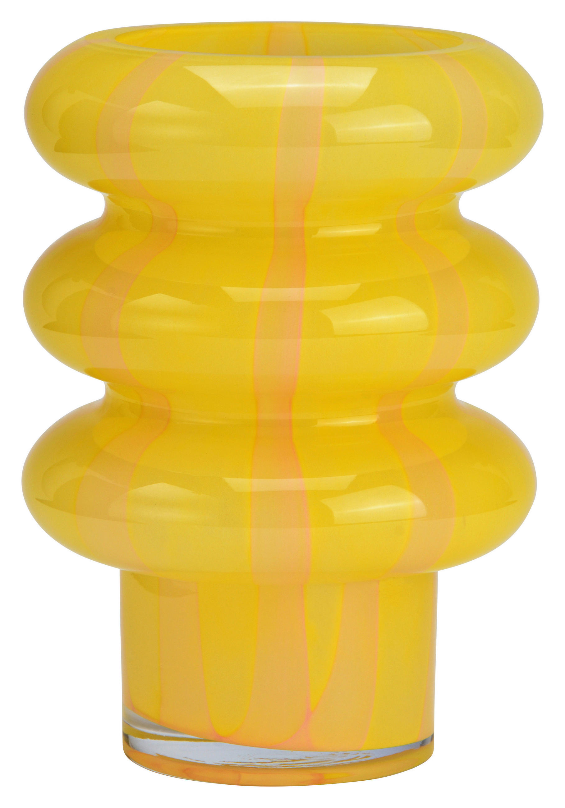 VASE  - Gelb, Basics, Glas (14/20/14cm)