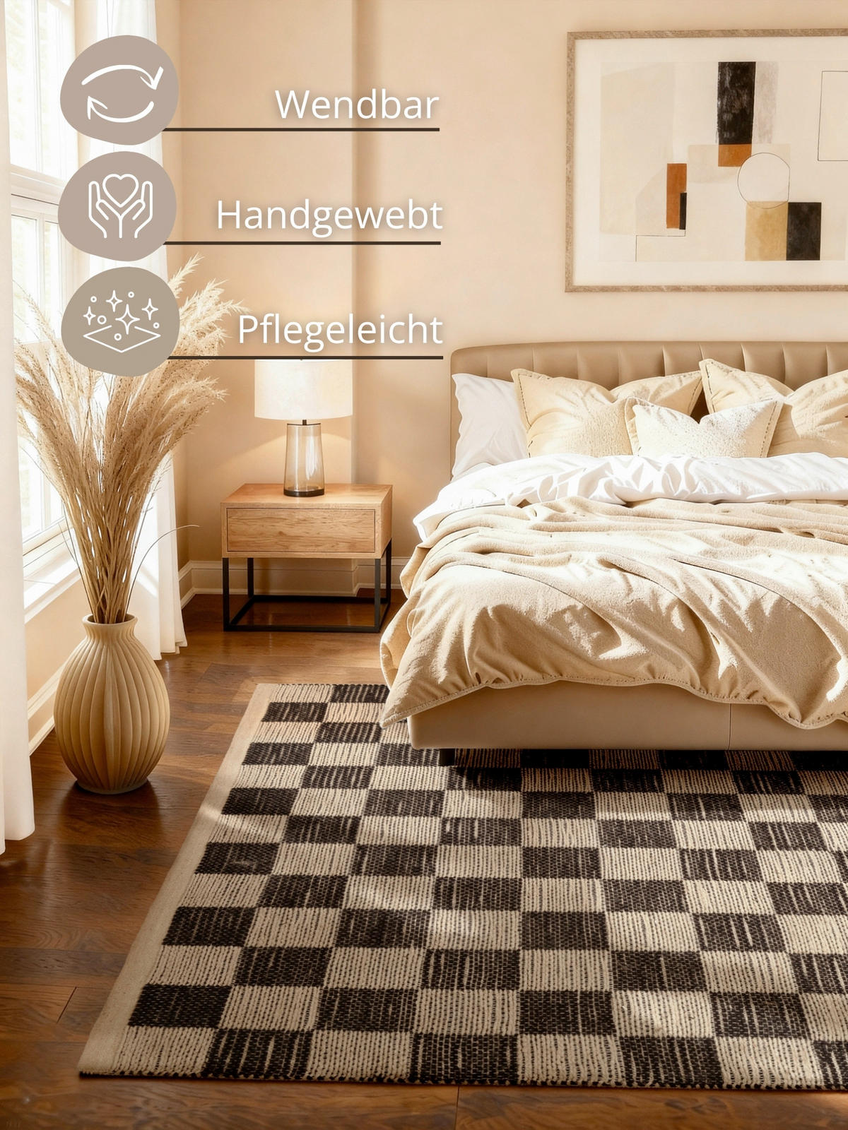 JUTETEPPICH 160/230 cm Handloom 1.0 Creme, Schwarz  - Creme/Schwarz, Basics, Textil (160/230cm) - Hanse Home