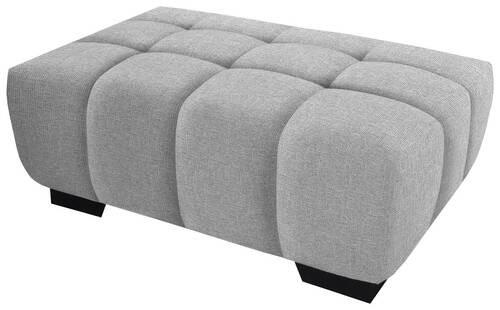 HOCKER in Textil Hellgrau  - Hellgrau/Schwarz, Konventionell, Textil/Metall (106/40/72cm) - Hom`in