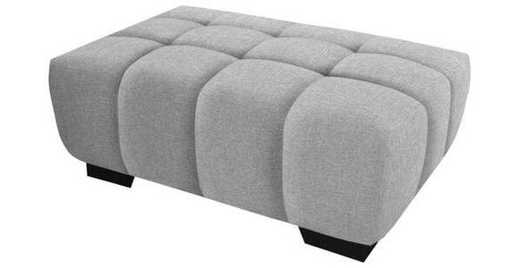 HOCKER in Textil Hellgrau  - Hellgrau/Schwarz, KONVENTIONELL, Textil/Metall (106/40/72cm) - Hom`in