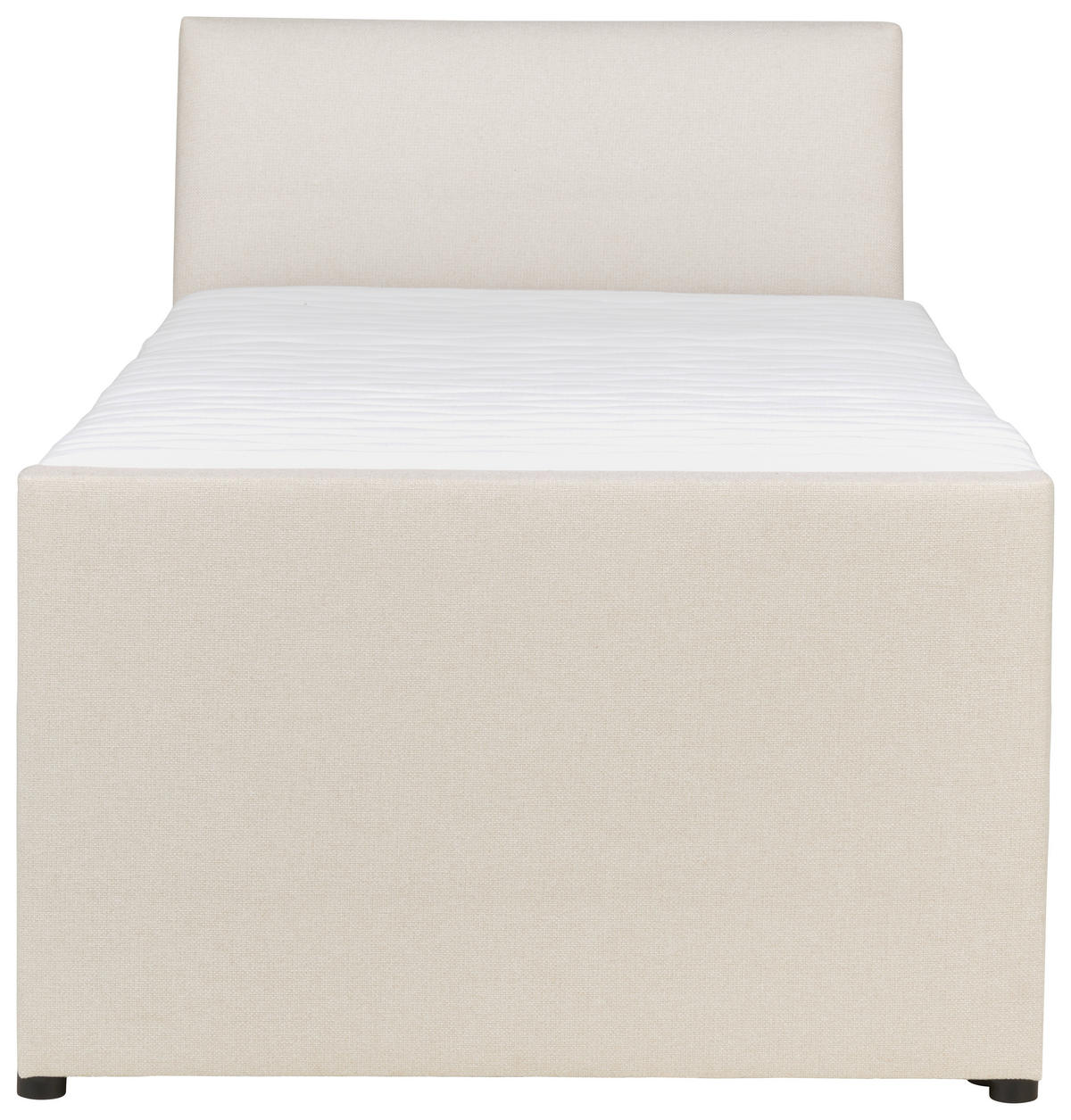 BOXSPRINGBETT 120/200 cm  in Creme  - Creme/Schwarz, Modern, Holz/Textil (120/200cm) - MID.YOU