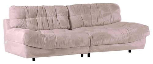 BIG SOFFA i plysch beige  - beige/svart, Klassisk, textil/plast (262/70/115cm) - MID.YOU