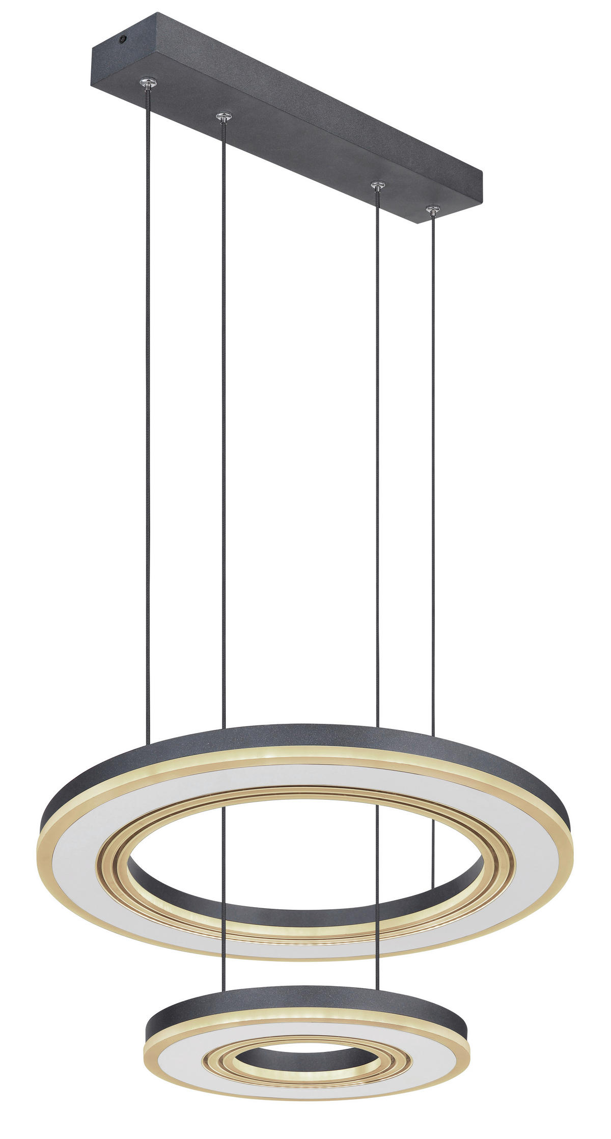 ZÁVESNÉ LED SVIETIDLO, 50/120 cm  - čierna/biela, Design, kov/plast (50/120cm)