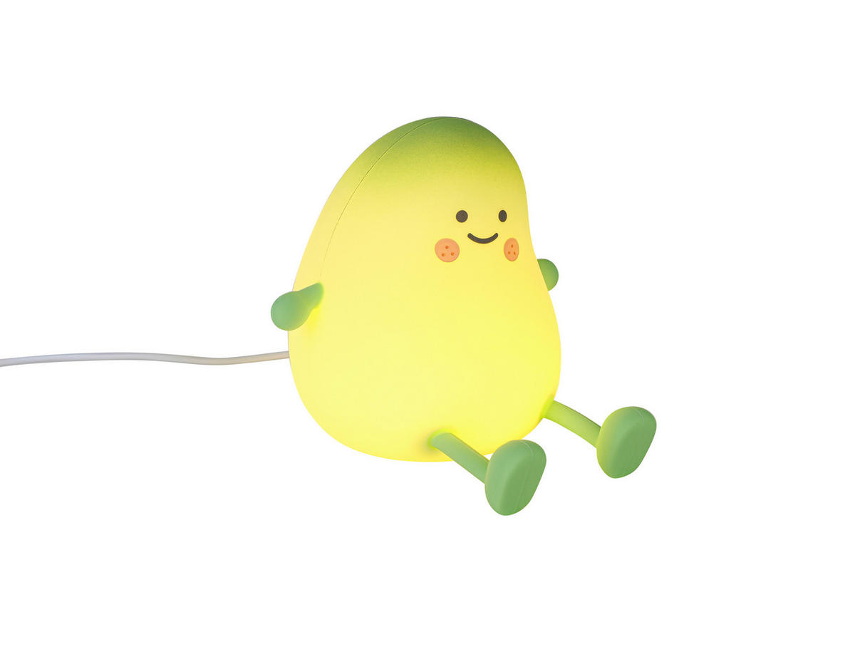 NOČNÉ SVETLO, 12,2/11,6/12,2 cm - zelená, Trend, plast (12,2/11,6/12,2cm) - Novel