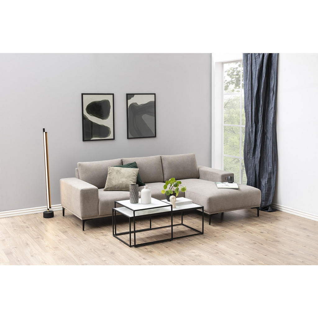 Thumbnail - Carryhome Couchtischset, Schwarz, Weiß, Glas, 2-teilig, rechteckig, eckig, Flachrohr, 50-55x35-43x50-100 cm, Wohnzimmer,...