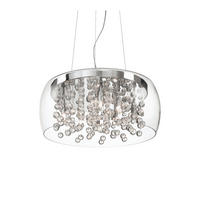 HÄNGELEUCHTE Trasparente 50/45\220 cm   - Chromfarben/Transparent, KONVENTIONELL, Glas/Metall (50/45\220cm)