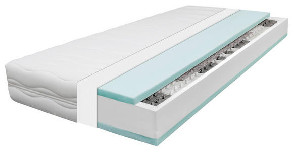 TASCHENFEDERKERNMATRATZE 180/200 cm Höhe ca. 21 cm  - Weiß, Basics, Textil (180/200cm) - Xora