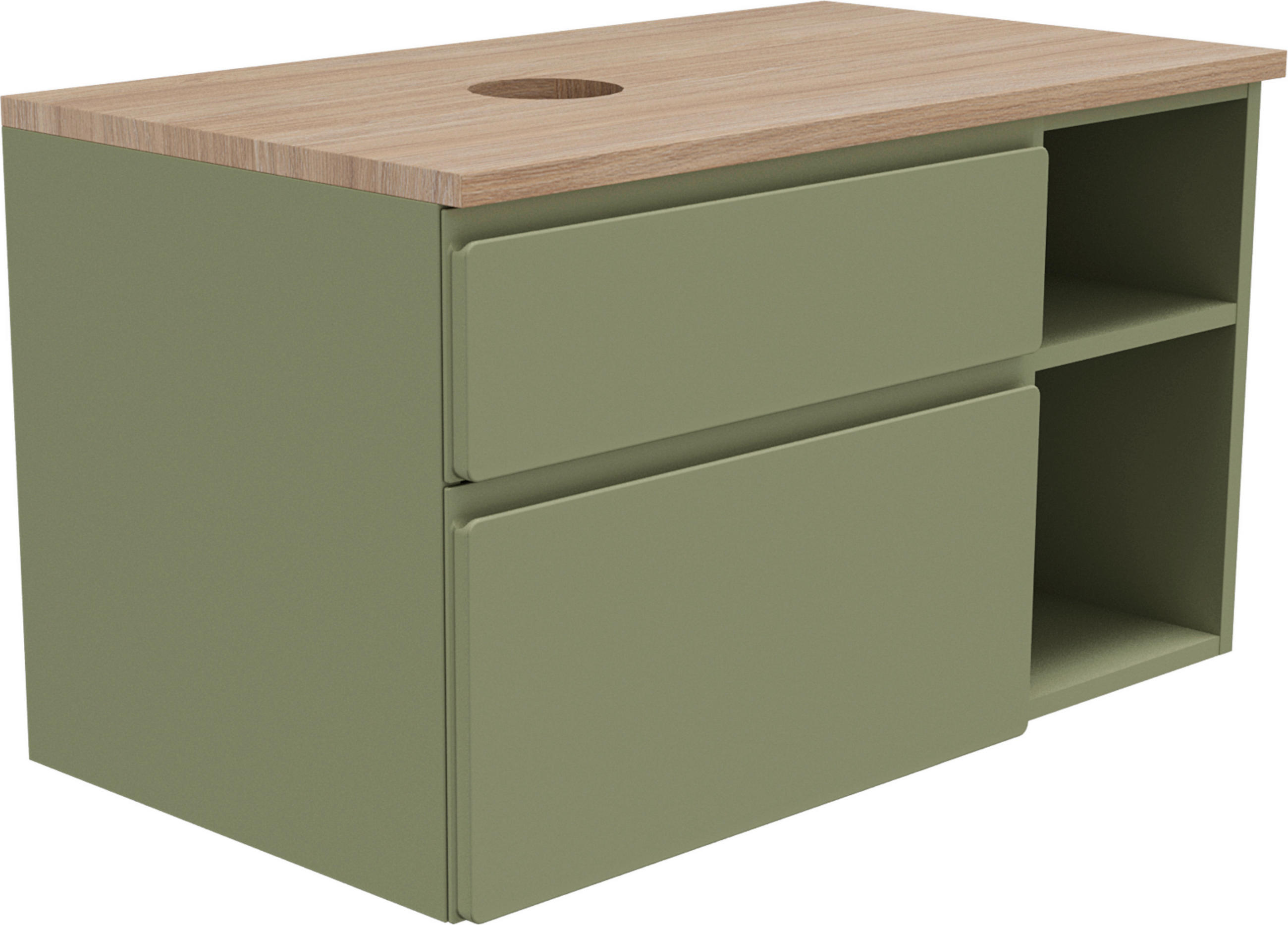 WASCHBECKENUNTERSCHRANK 90/51/47 cm  - Grün, MODERN, Holzwerkstoff (90/51/47cm) - Welnova
