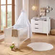 GITTERBETT-KOMPLETTSET 144,5/74,5/82 cm  - Weiß/Grau, LIFESTYLE, Holz/Textil (144,5/74,5/82cm) - My Baby Lou