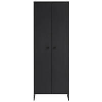 SCHUHSCHRANK Schwarz  - Schwarz, LIFESTYLE, Holzwerkstoff/Metall (60,2/169,7/33,5cm) - MID.YOU