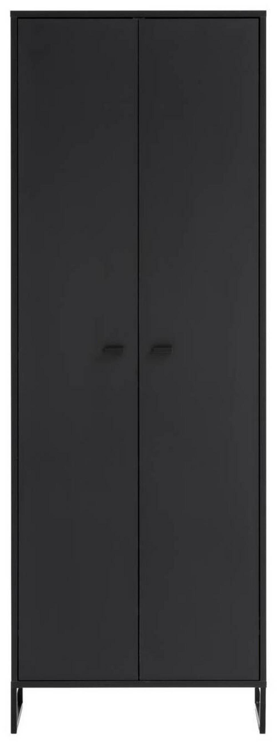 SCHUHSCHRANK Schwarz  - Schwarz, LIFESTYLE, Holzwerkstoff/Metall (60,2/169,7/33,5cm) - MID.YOU
