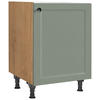 SPÜLENUNTERSCHRANK 60/87/56 cm  in Grün, Eichefarben  - Eichefarben/Schwarz, MODERN, Holzwerkstoff/Metall (60/87/56cm) - Nobilia