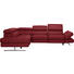 WOHNLANDSCHAFT in Leder Rot - Chromfarben/Rot, Design, Leder (226/291cm) - Novel WOHNLANDSCHAFT in Leder Rot - Chromfarben/Rot, Design, Leder (226/291cm) - Novel