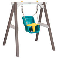 SCHAUKEL BABY SWING axi Baby Swing with seat  - Weiß/Grau, Basics, Holz/Kunststoff (120/134/103cm) - Ambia Garden