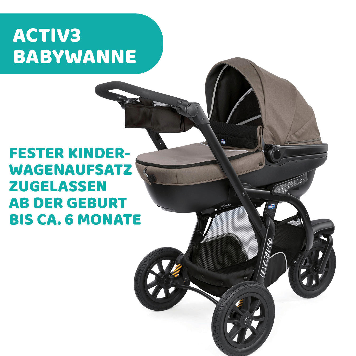 LIEGEWANNE ACTIV3  - Beige, Basics (65/45/90cm) - Chicco