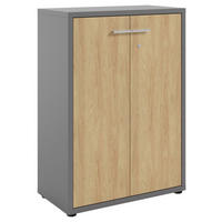 KOMMODE Texas  in 78,1/110/40 cm  - Dunkelgrau/Alufarben, MODERN, Holzwerkstoff/Kunststoff (78,1/110/40cm)