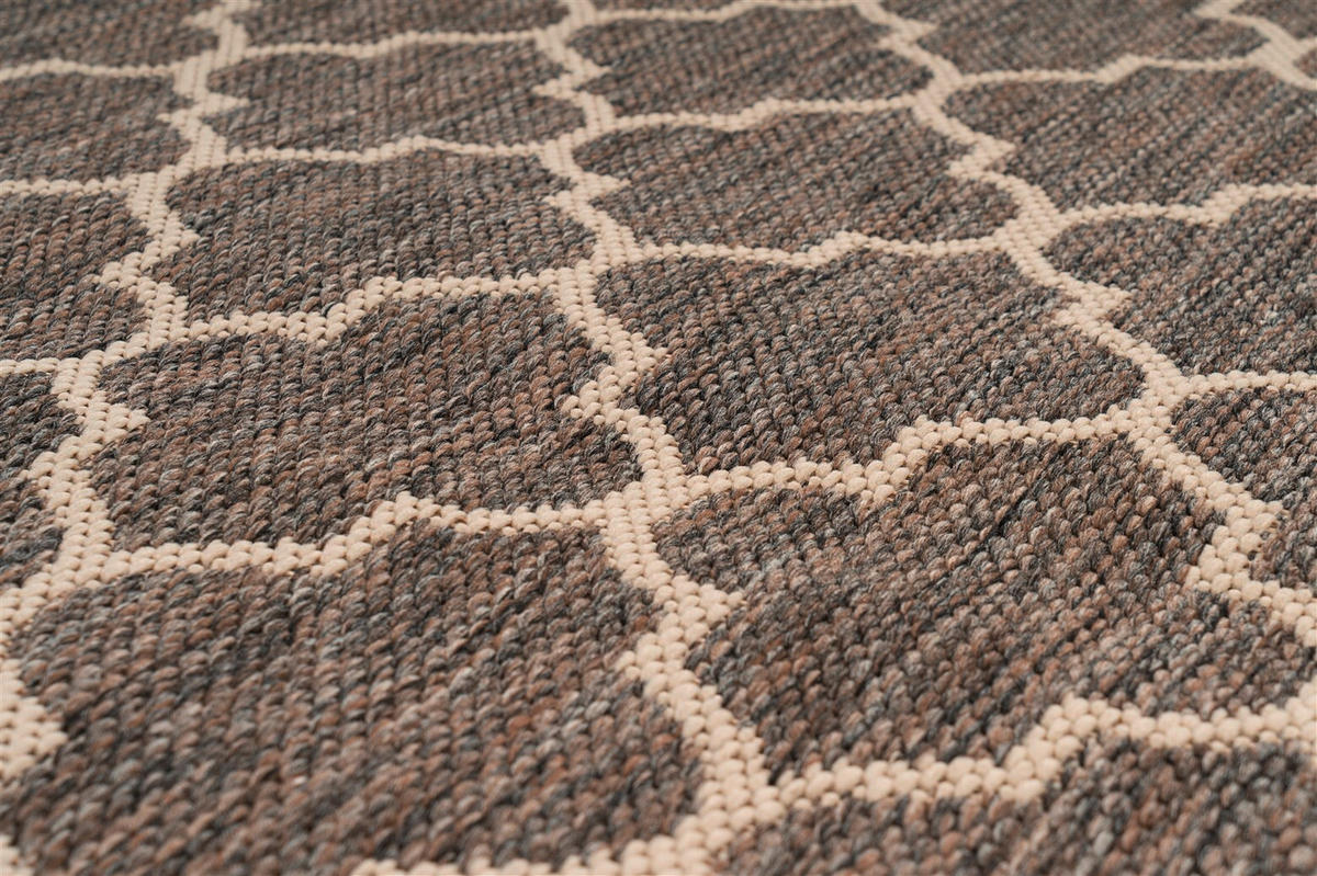 LÄUFER 80/150 cm Splash 300 Braun / Creme Braun, Creme  - Creme/Braun, KONVENTIONELL, Textil (80/150cm)