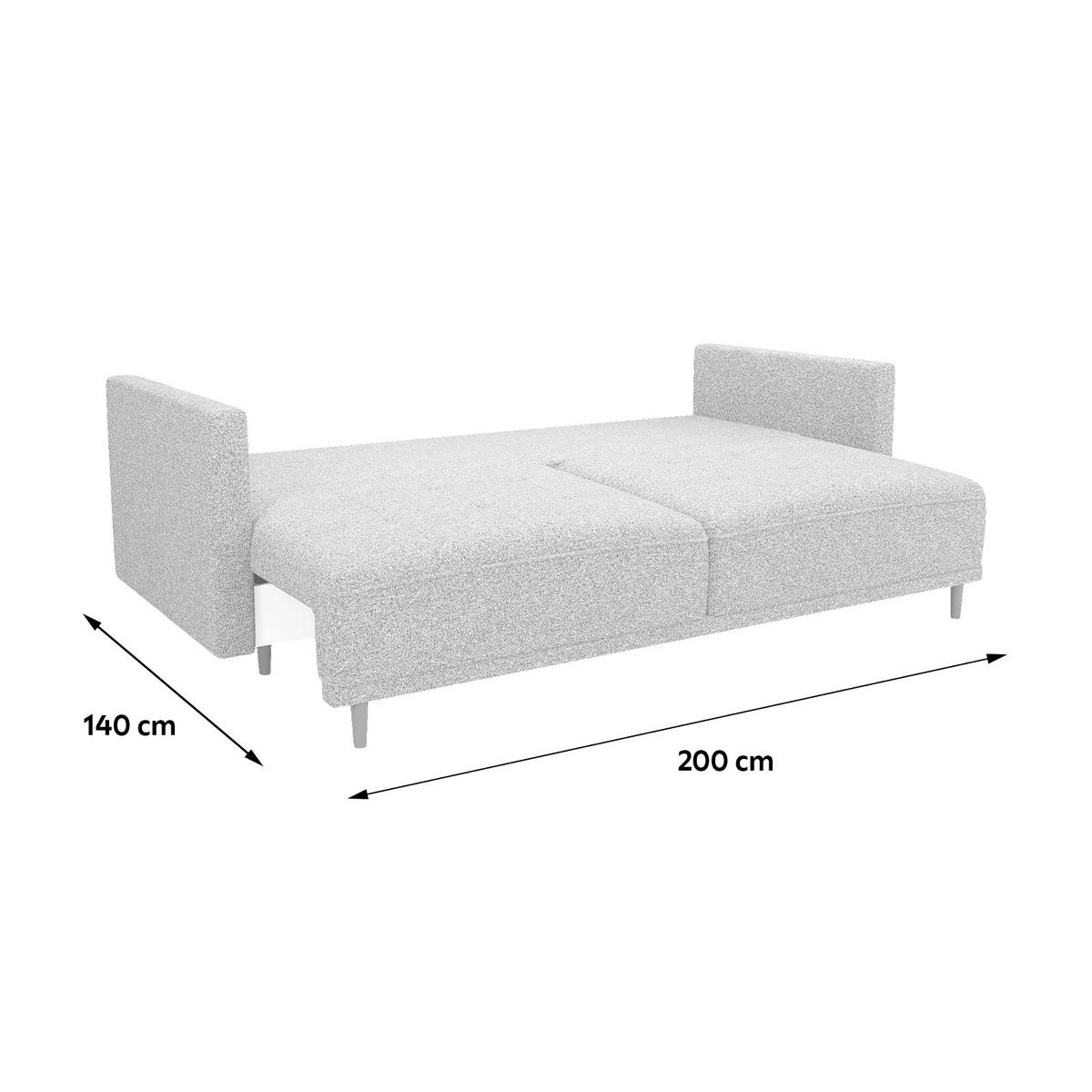 SCHLAFSOFA  mit Armteil links, Armteil rechts Webstoff Dunkelgrau  - Dunkelgrau, Design, Textil (223/96/95cm) - MID.YOU