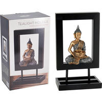 GYERTYATARTÓ - fekete, Basics, fa (29cm)