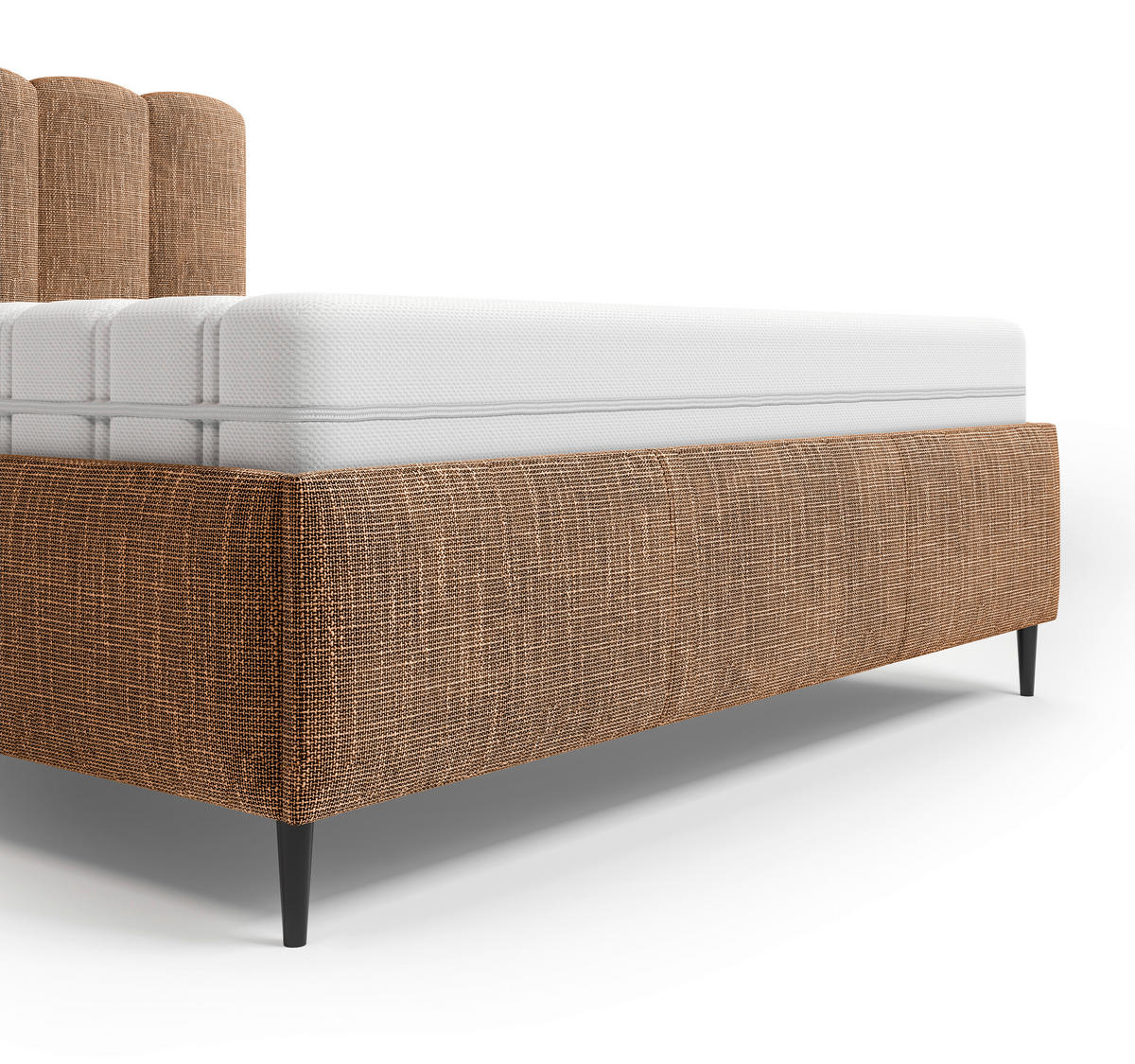POLSTERBETT Lattenrost, Bettkasten Terracotta 140/200 cm  - Terracotta/Schwarz, MODERN, Holz/Holzwerkstoff (140/200cm) - MID.YOU