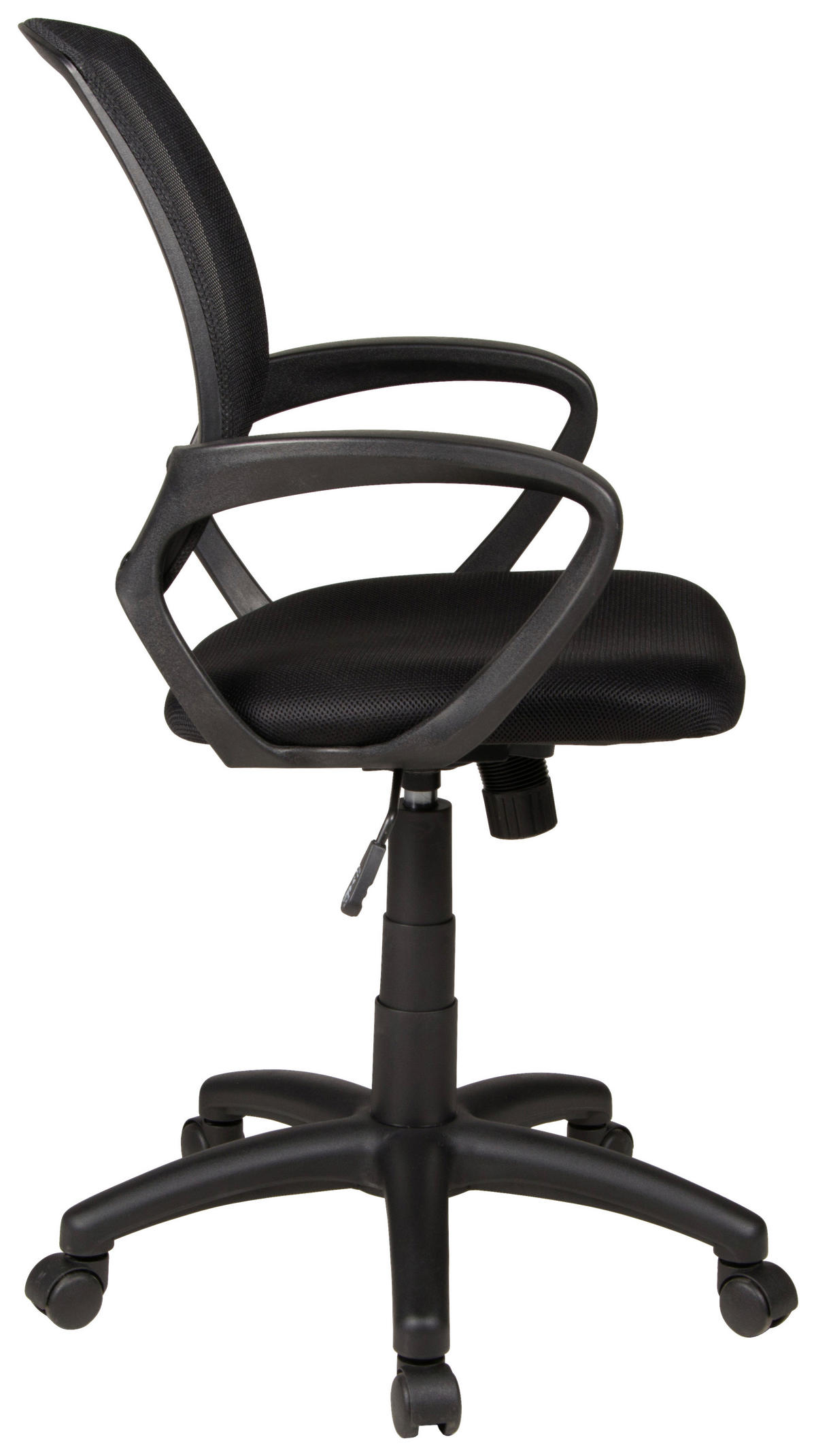 JUGENDDREHSTUHL Netz Schwarz  - Schwarz, KONVENTIONELL, Kunststoff/Textil (60/92-104/60cm) - Boxxx