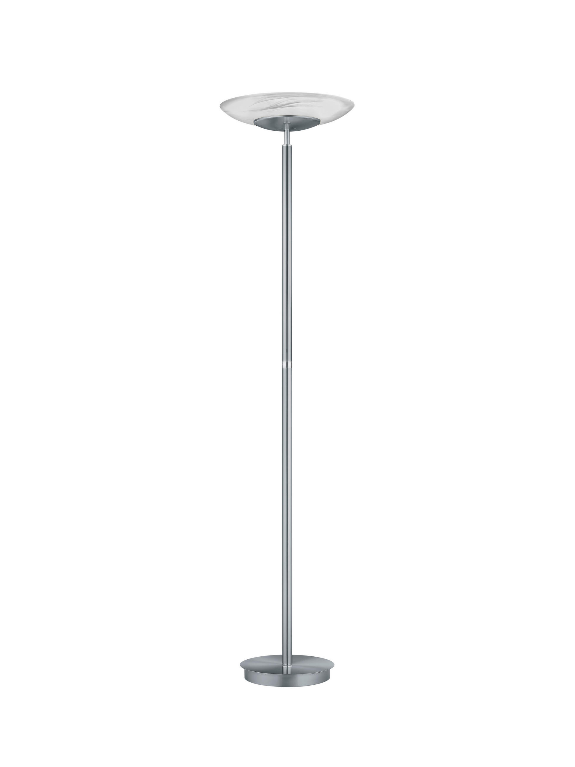LED-STEHLEUCHTE 20/182 cm    - Weiß/Nickelfarben, Design, Glas/Metall (20/182cm) - Hell