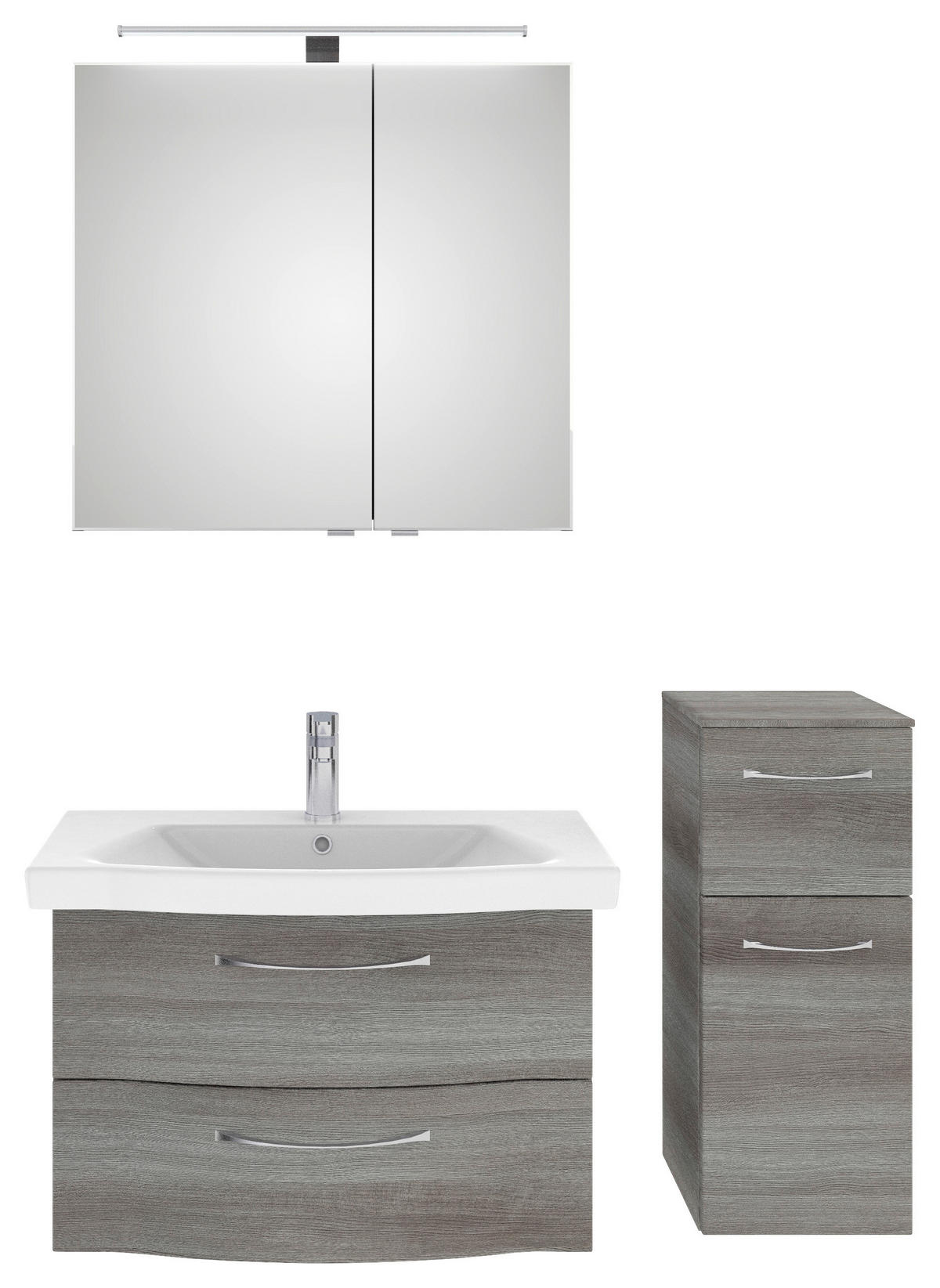 BADEZIMMER 4-teilig  in 112 cm  - Chromfarben/Graphitfarben, KONVENTIONELL, Glas/Keramik (112cm) - Pelipal