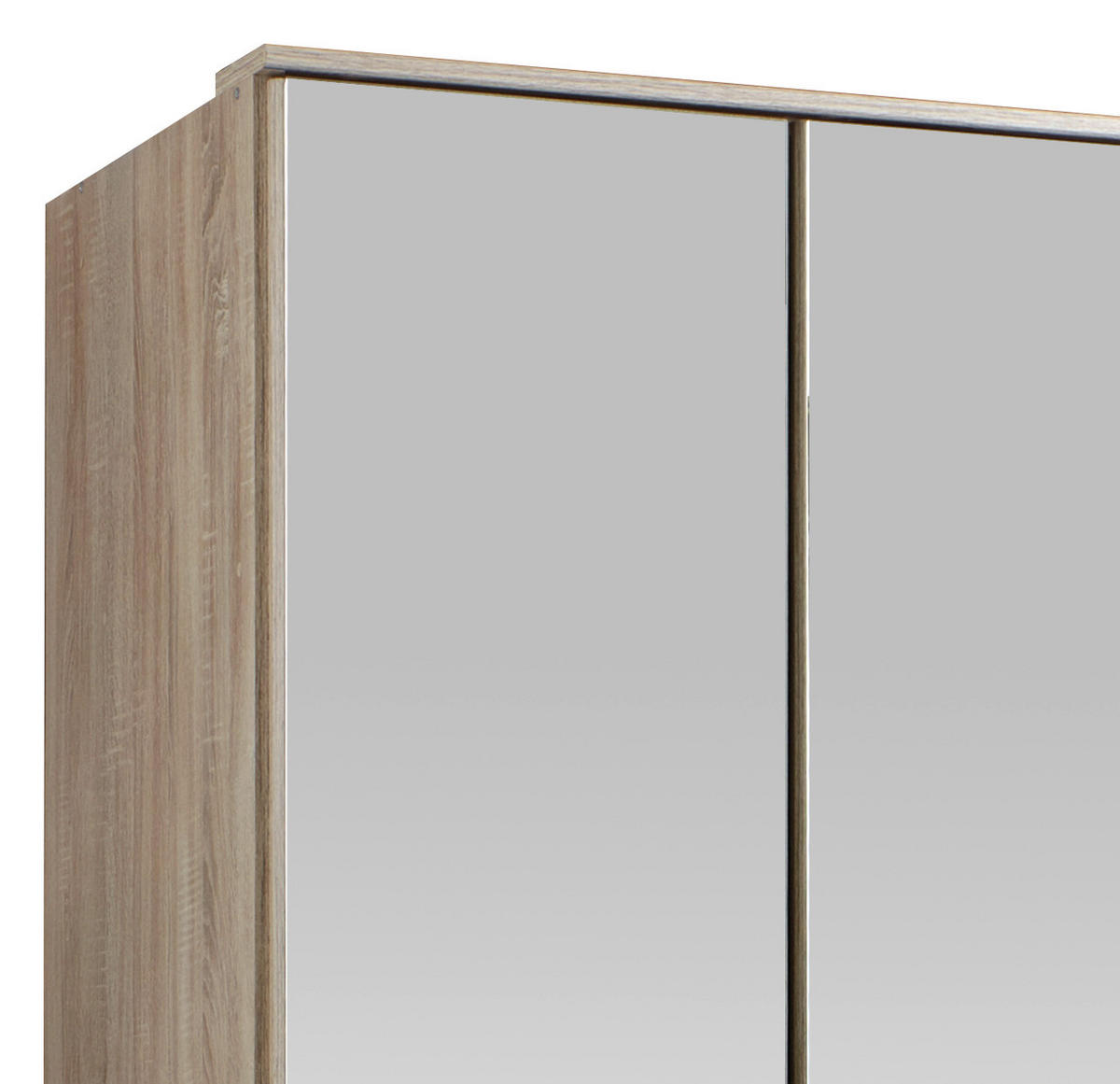 DREHTÜRENSCHRANK in Eichefarben  - Eichefarben/Alufarben, Konventionell, Glas/Holzwerkstoff (90/199/58cm) - MID.YOU