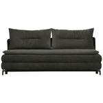 SCHLAFSOFA in Webstoff Olivgrün  - Schwarz/Olivgrün, MODERN, Textil/Metall (208/73/92/102cm) - Novel