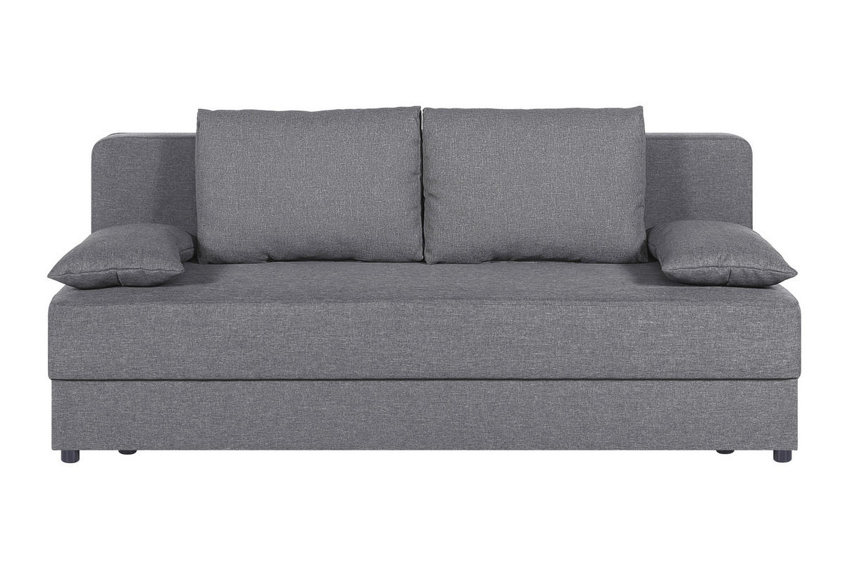 SCHLAFSOFA  mit Liegefunktion, Rücken echt Silberfarben  - Silberfarben, Design, Textil (193/82/80cm) - P & B