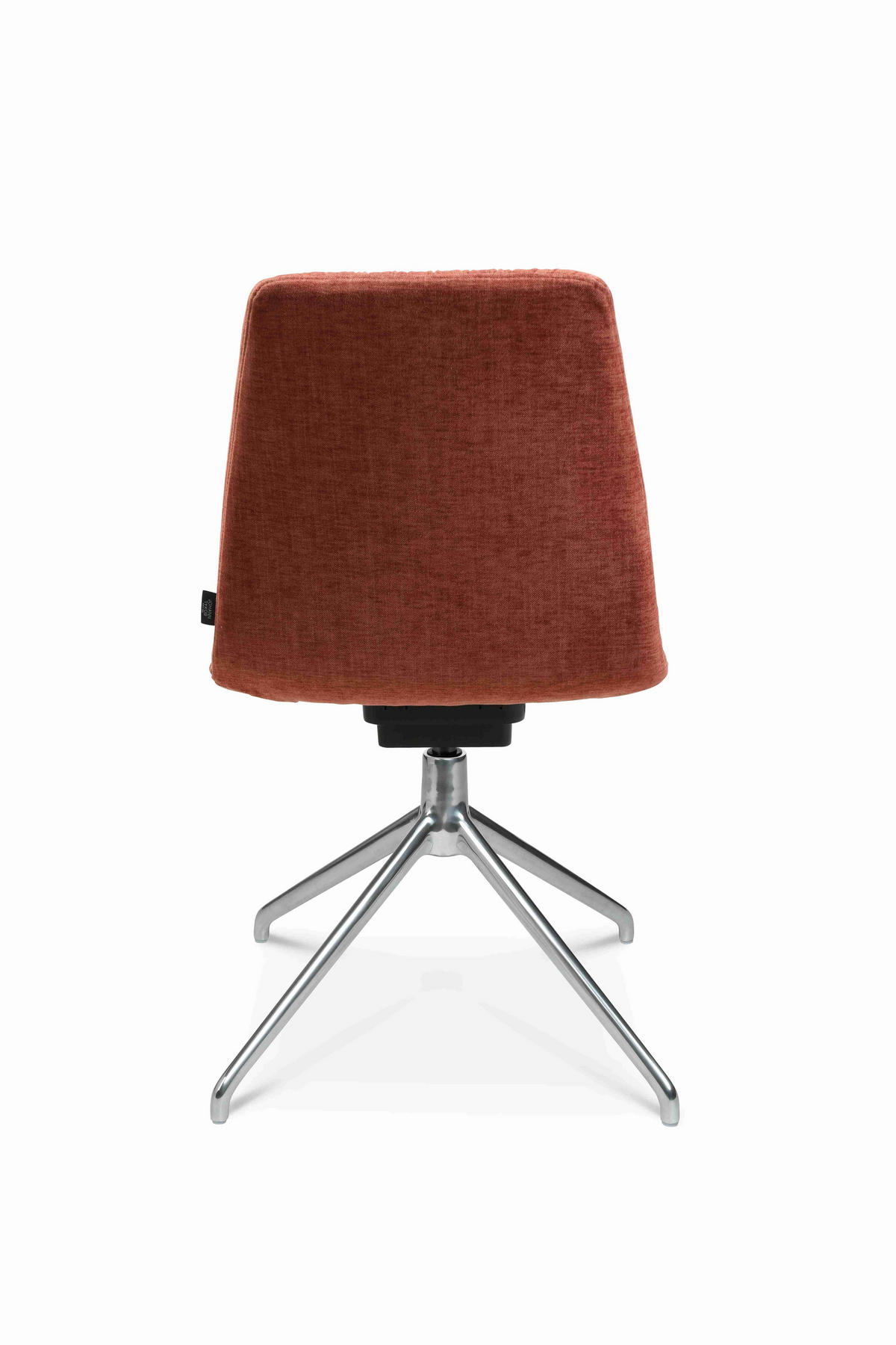 STUHL Velours Rot  - Rot/Alufarben, Design, Textil/Metall (46/81,5-84,5/55cm) - Johann Jakob