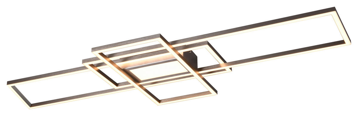 LED PLAFONJERA Irvine  - boja nikla, Dizajnerski, metal/plastika (105/42/6,5cm) - Novel