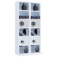 CD-REGAL - Weiß, KONVENTIONELL, Holzwerkstoff (42/92/20cm) - MID.YOU