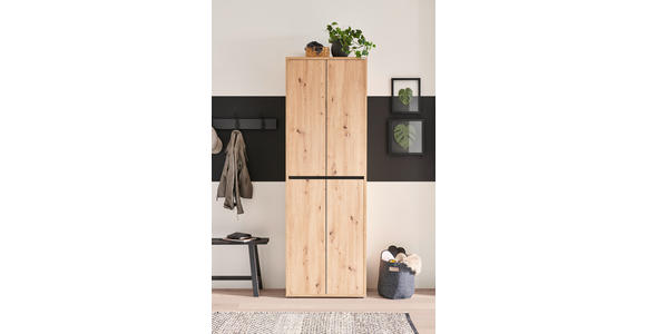 SCHUHSCHRANK 70/210/34 cm - Eichefarben, KONVENTIONELL, Holzwerkstoff (70/210/34cm) - Xora