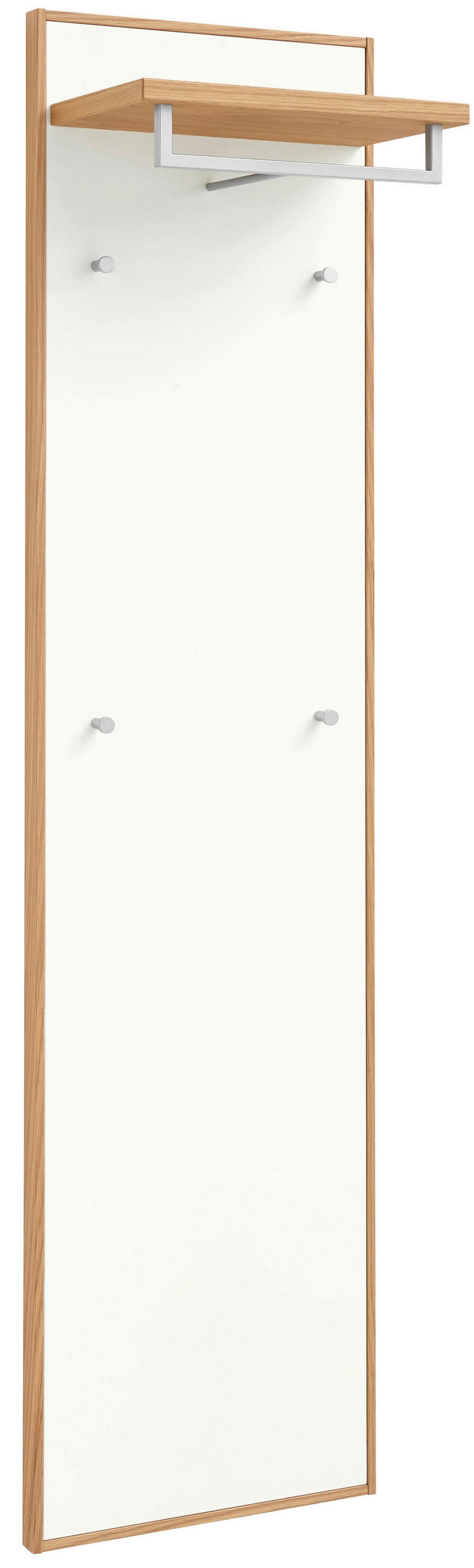 GARDEROBENPANEEL 44/183/29 cm  - Eichefarben/Weiß, Design, Holz (44/183/29cm)
