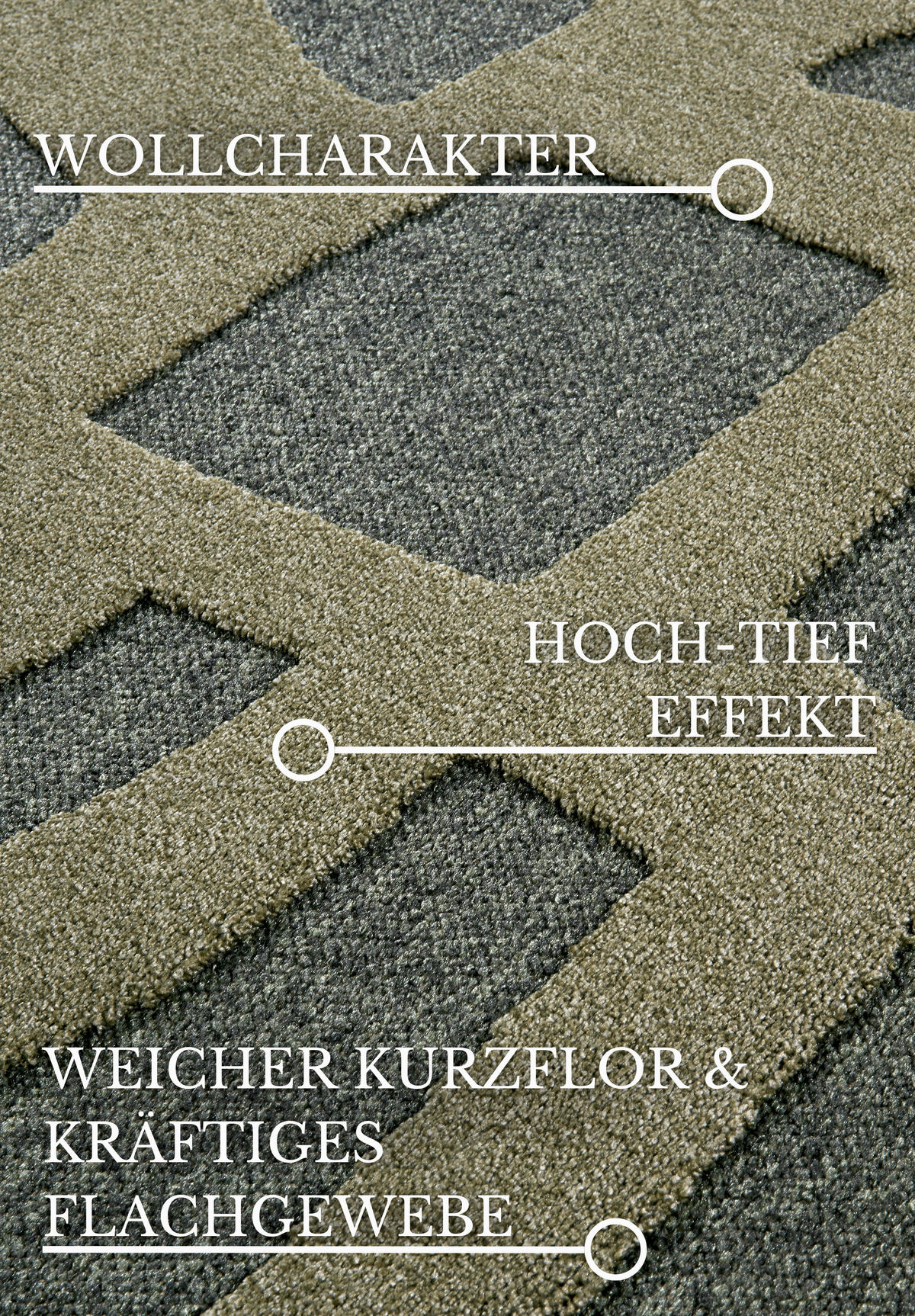 FLACHWEBETEPPICH 200/290 cm Kollektion 1879 Waldgrün  - Waldgrün, Design, Textil (200/290cm) - Villeroy & Boch