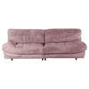 BIG SOFFA i plysch rosa  - svart/rosa, Klassisk, textil/plast (262/70/115cm) - MID.YOU