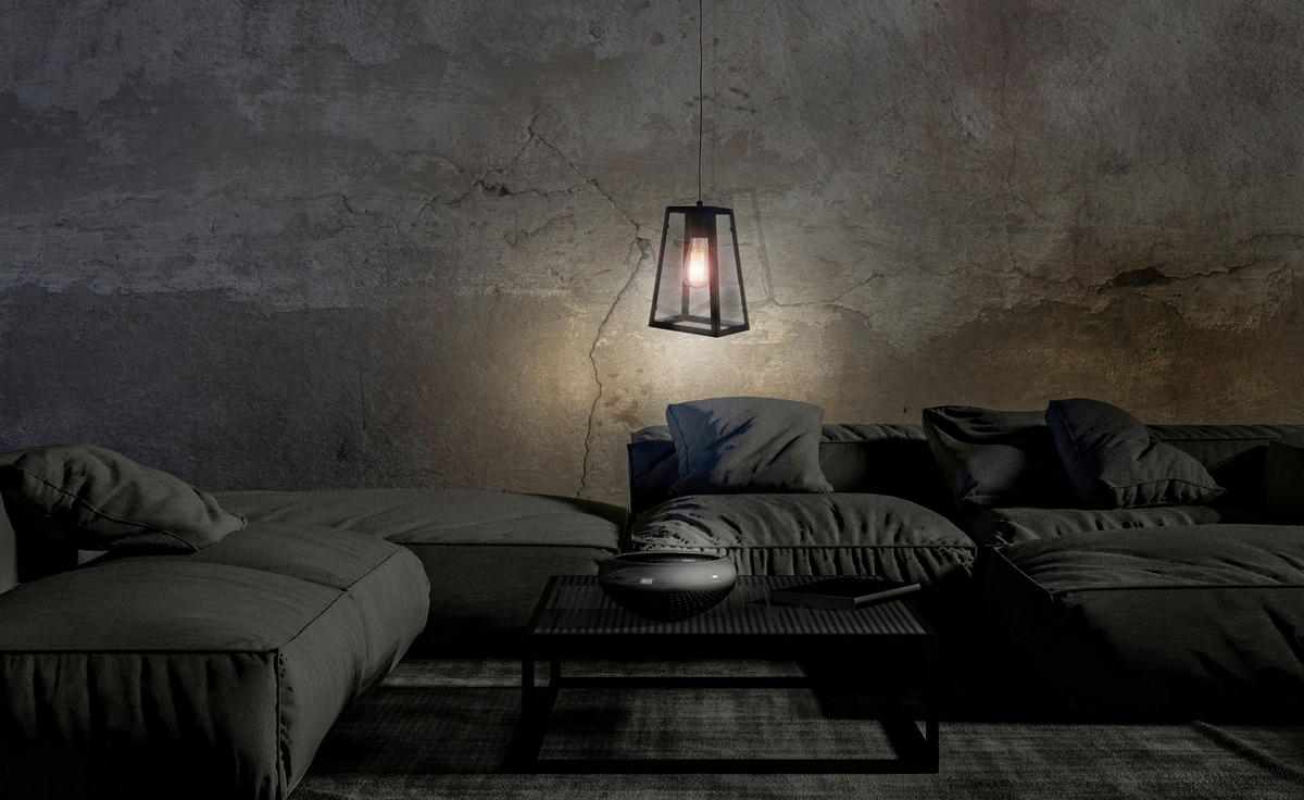 HÄNGELEUCHTE Alex 18/150 cm  - Schwarz, ROMANTIK / LANDHAUS, Glas/Metall (18/150cm) - Näve