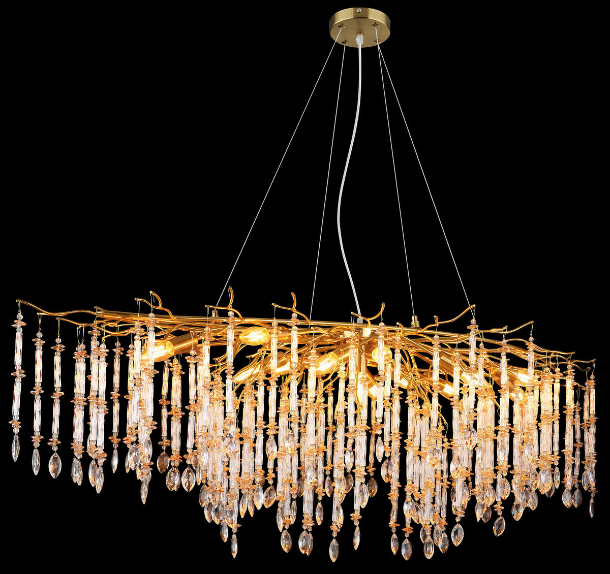 HÄNGELEUCHTE 150/60/120 cm  - Klar/Transparent, KONVENTIONELL, Glas/Kunststoff (150/60/120cm) - Globo