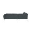 ECKSOFA in Chenille Grau  205/280 cm  - Schwarz/Grau, Design, Textil/Metall (205/280cm) - Xora