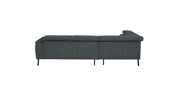 ECKSOFA in Chenille Grau 205/280 cm - Schwarz/Grau, Design, Textil/Metall (205/280cm) - Xora