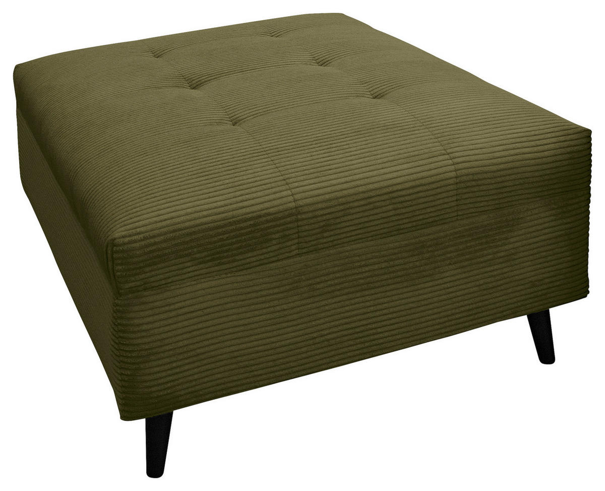 KUTNA GARNITURA tekstil  maslinasto zelena   - maslinasto zelena/crna, Design, tekstil/drvo (174/247cm) - MID.YOU
