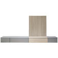 WOHNWAND  in Grau, Eichefarben  300/144/45 cm  - Eichefarben/Grau, Design, Holzwerkstoff (300/144/45cm) - Moderano