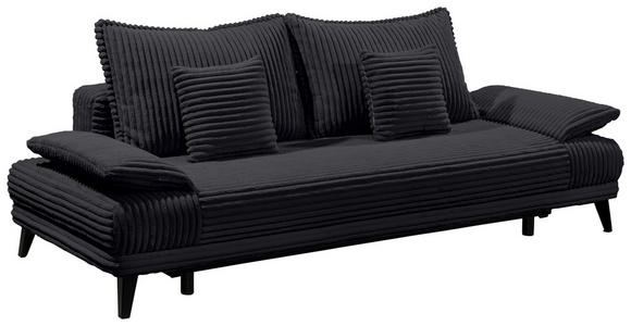 SCHLAFSOFA Cord Schwarz  - Schwarz, KONVENTIONELL, Kunststoff/Textil (246/90/105cm) - Carryhome