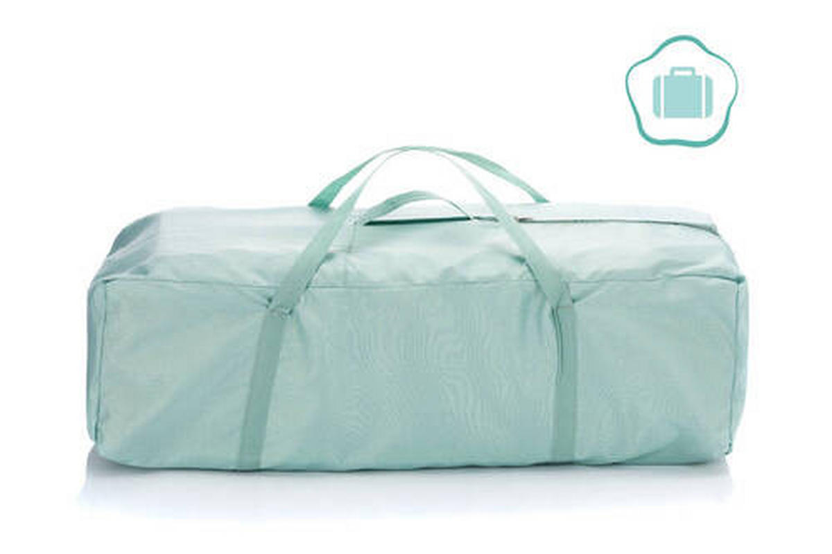 CESTOVNÍ POSTEL   - černá/mátově zelená, Basics, kov/textil (60/120cm) - Fillikid